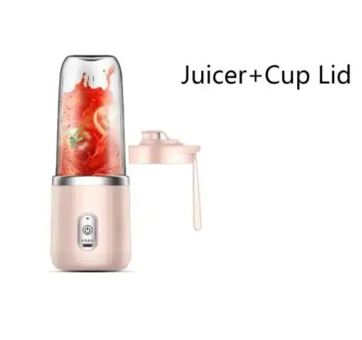 "Portable USB Blender – 6-Blade Rechargeable Smoothie Maker"