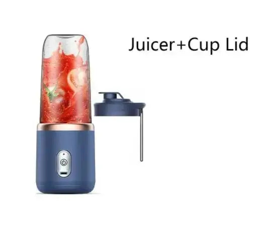 "Portable USB Blender – 6-Blade Rechargeable Smoothie Maker"